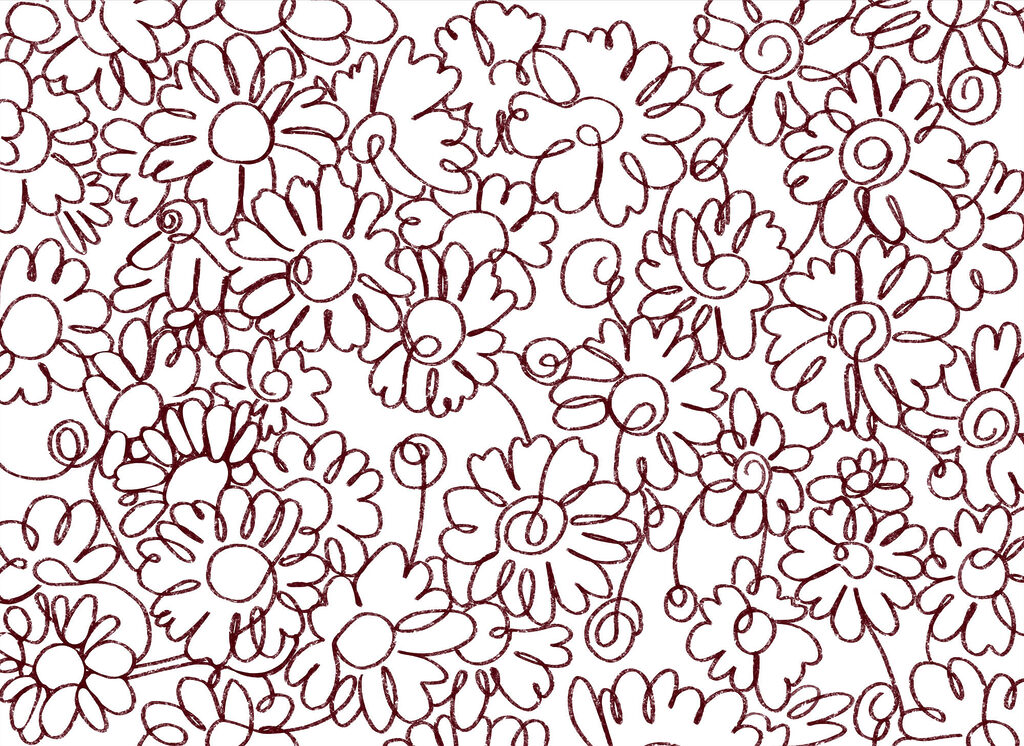 Bloemen uit één lijn — volledig ontwerp