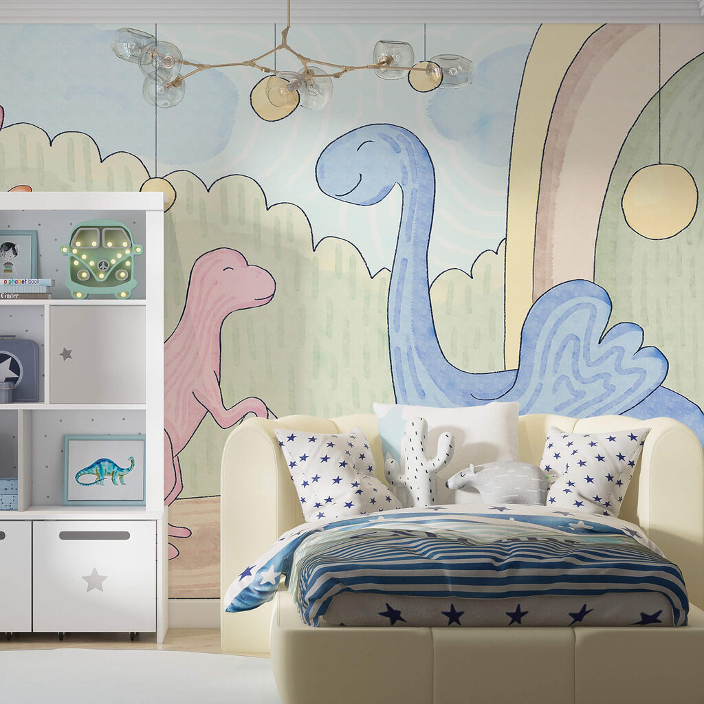 Dinosaurussen in een pastelwereld — interieur 2