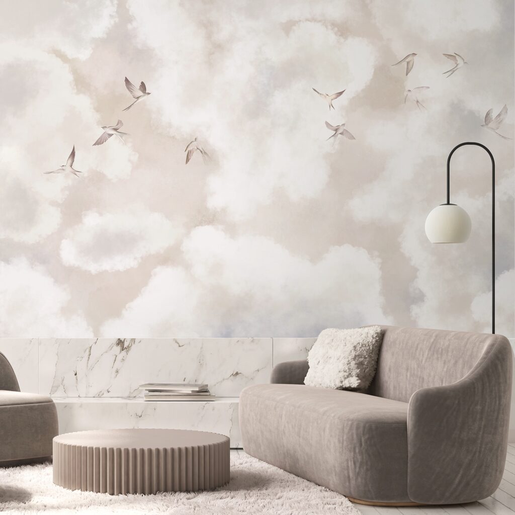 Vogels tussen lichte wolken — interieur 2