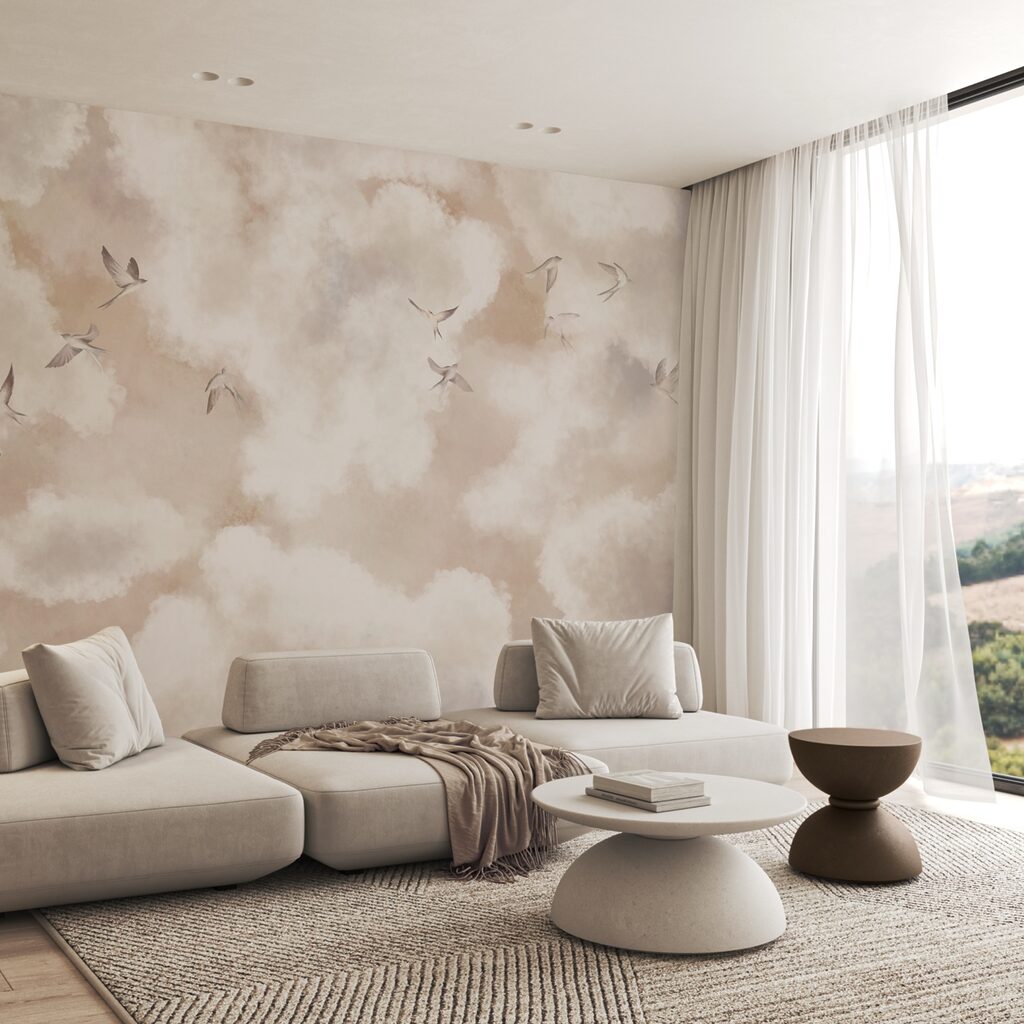 Vogels tussen lichte wolken — interieur 1