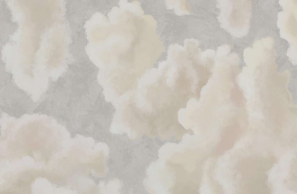 Roomwitte wolken op grijs — volledig ontwerp
