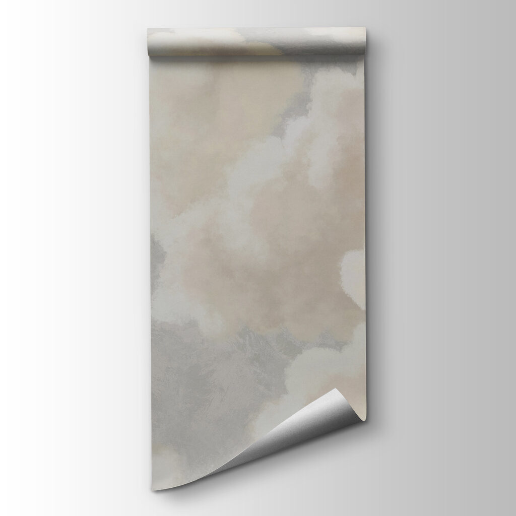 Roomwitte wolken op grijs — productweergave