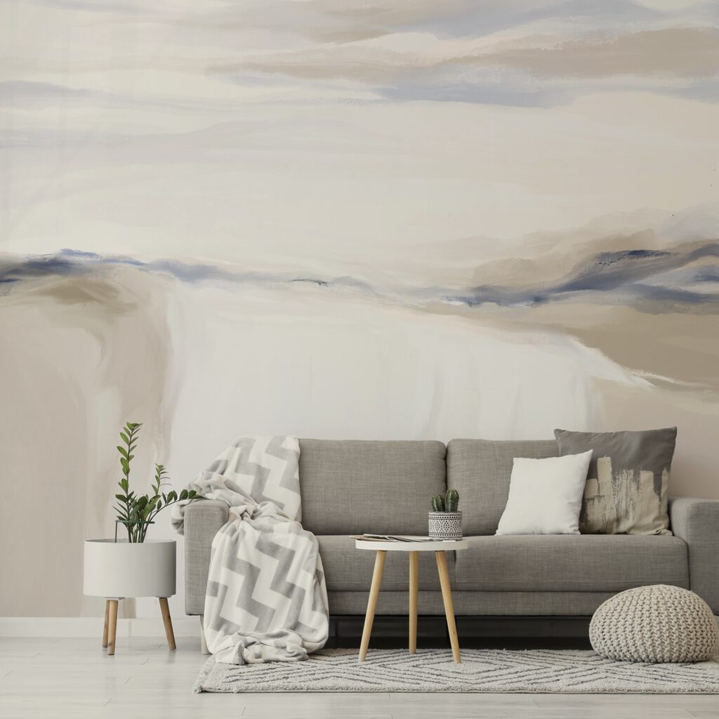 Brede verfstromen onder horizonlijn — interieur 2