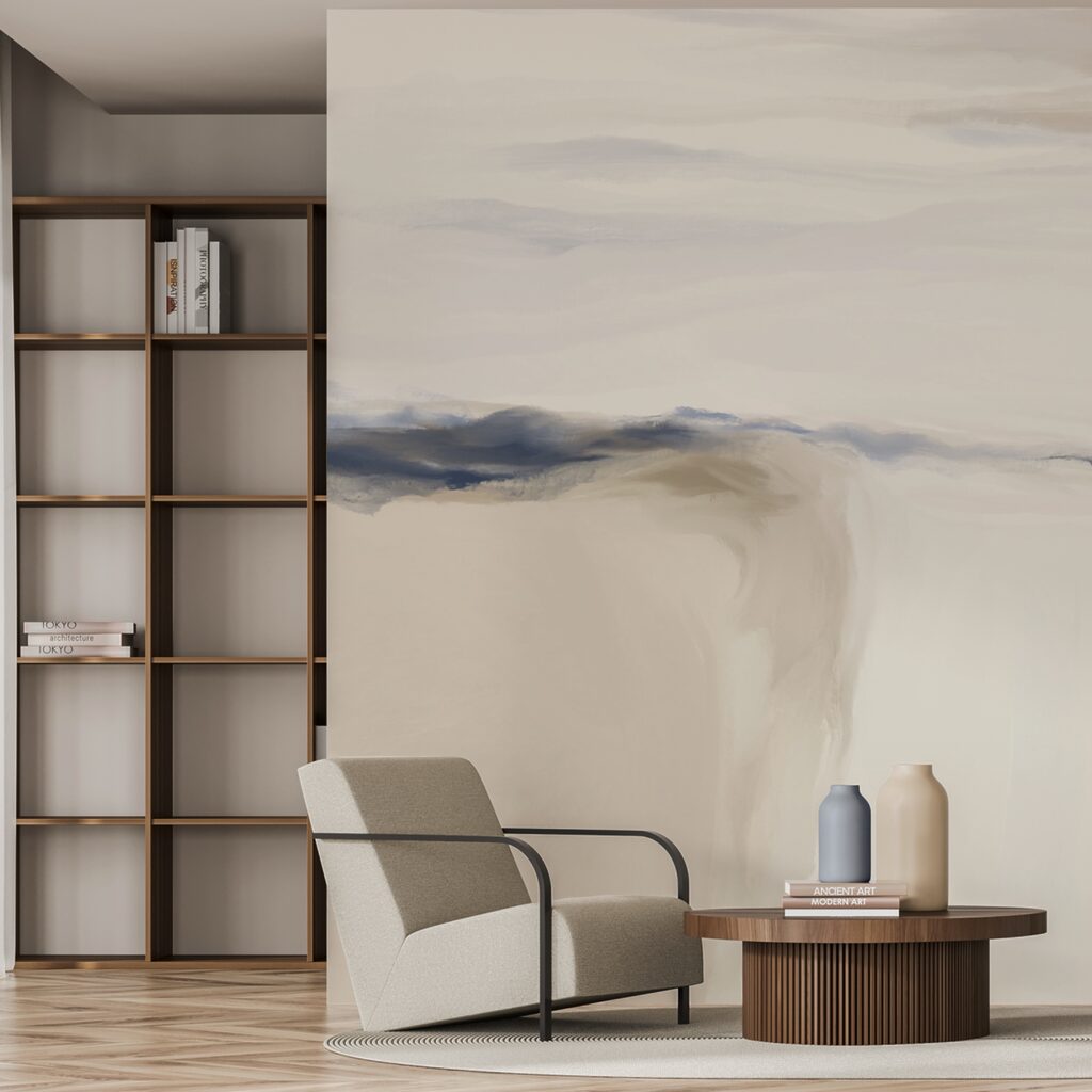 Brede verfstromen onder horizonlijn — interieur 3