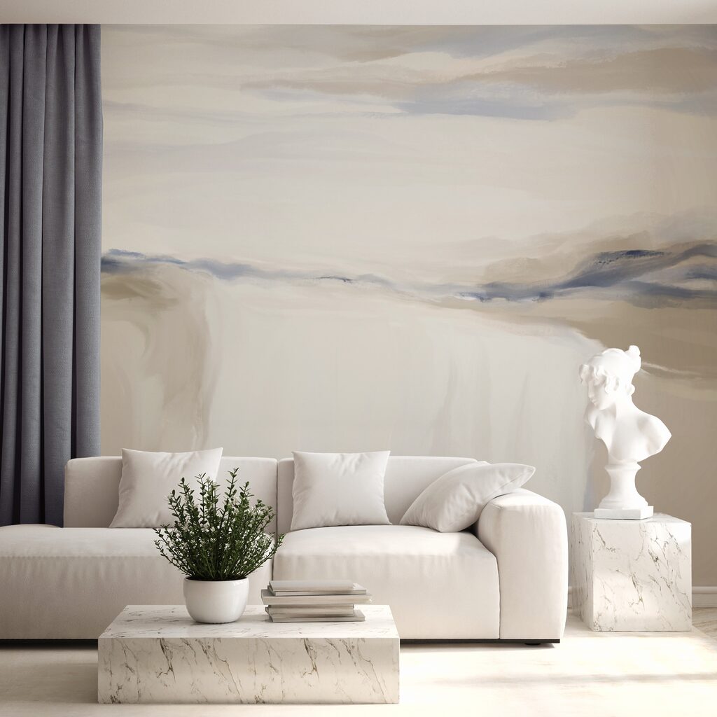 Brede verfstromen onder horizonlijn — interieur 4