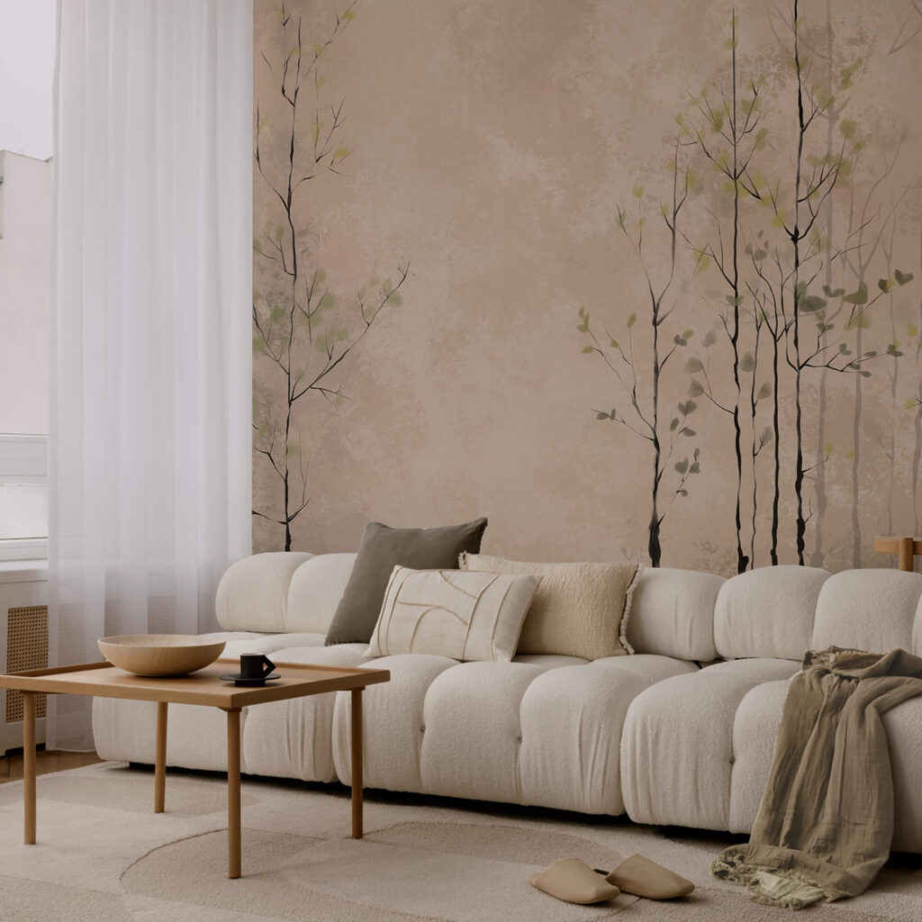Jonge bomen bij ochtendlicht — interieur 2
