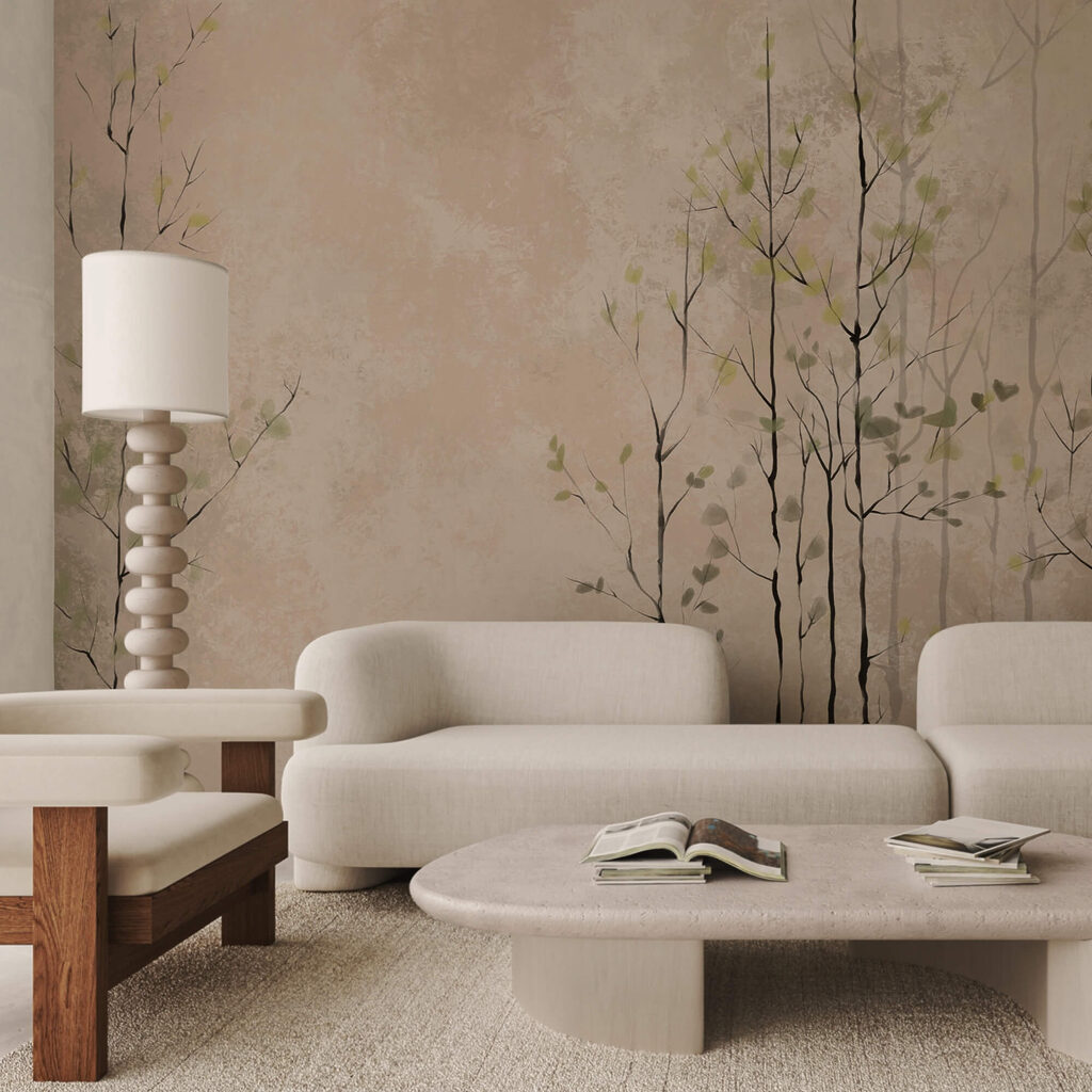Jonge bomen bij ochtendlicht — interieur 3