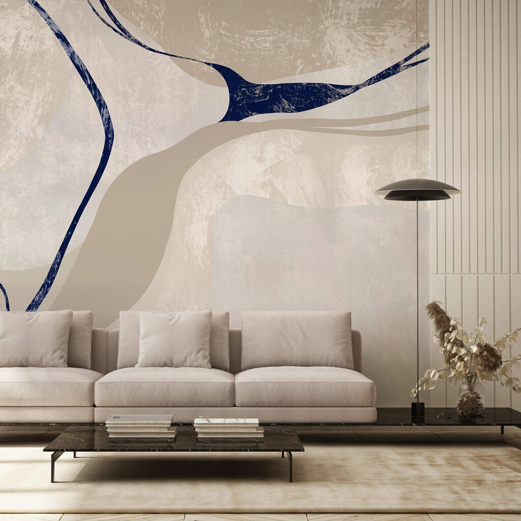 Blauwe aders door zandtinten — interieur 2
