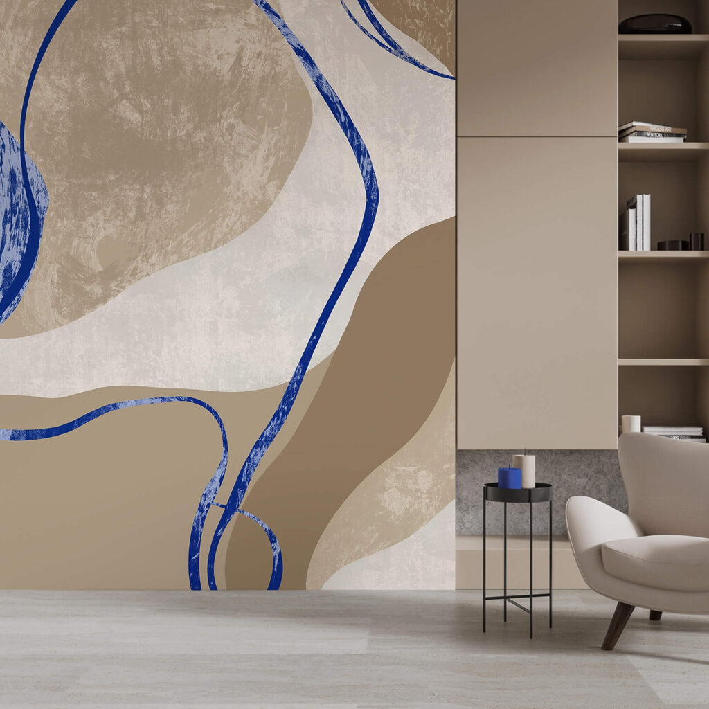 Blauw-wit patroon — interieur 2