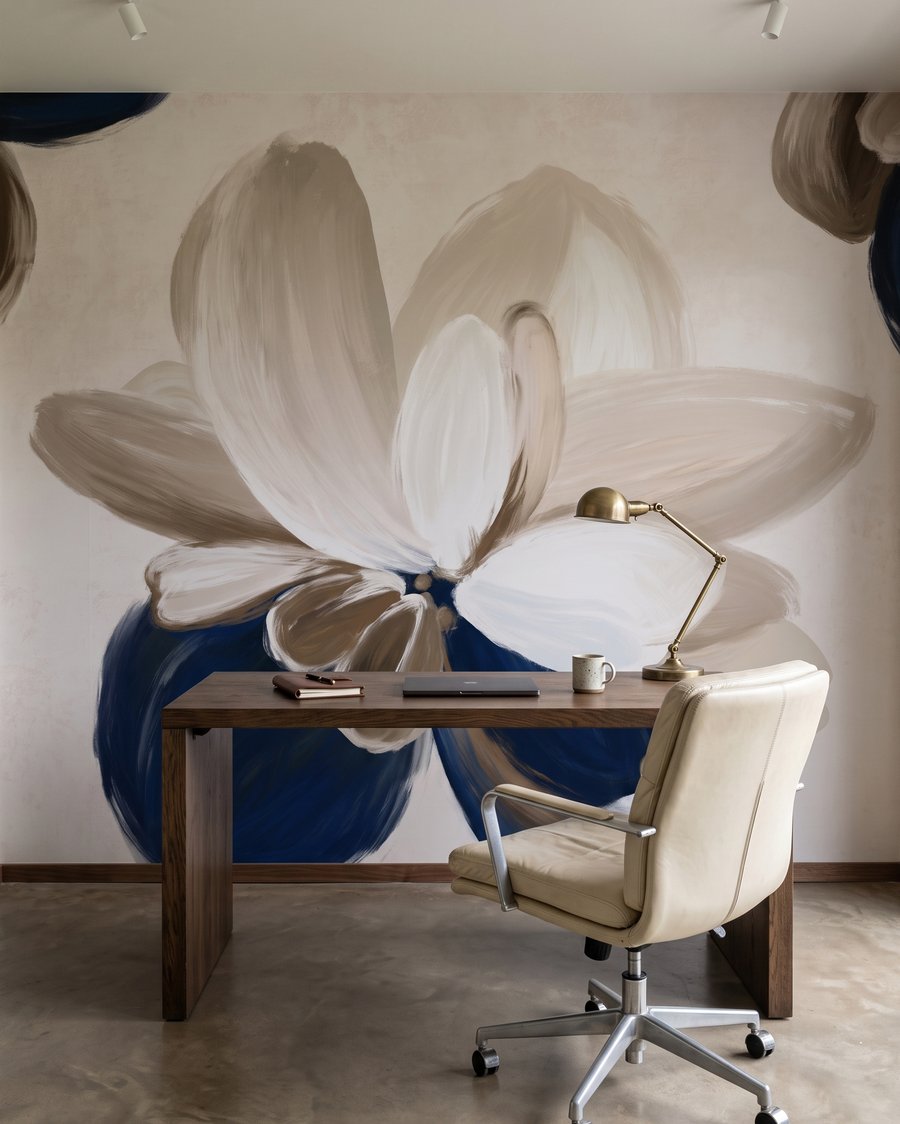Lichte blaadjes op indigo — interieur 6