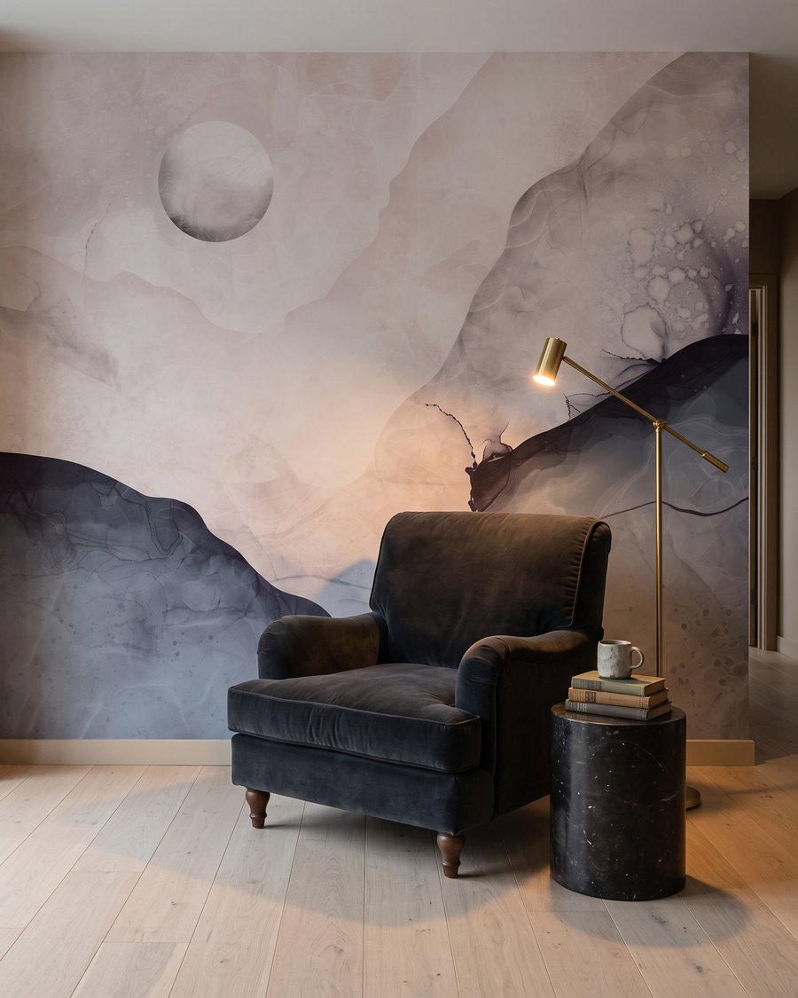 Maan boven vloeiende bergen — interieur 2