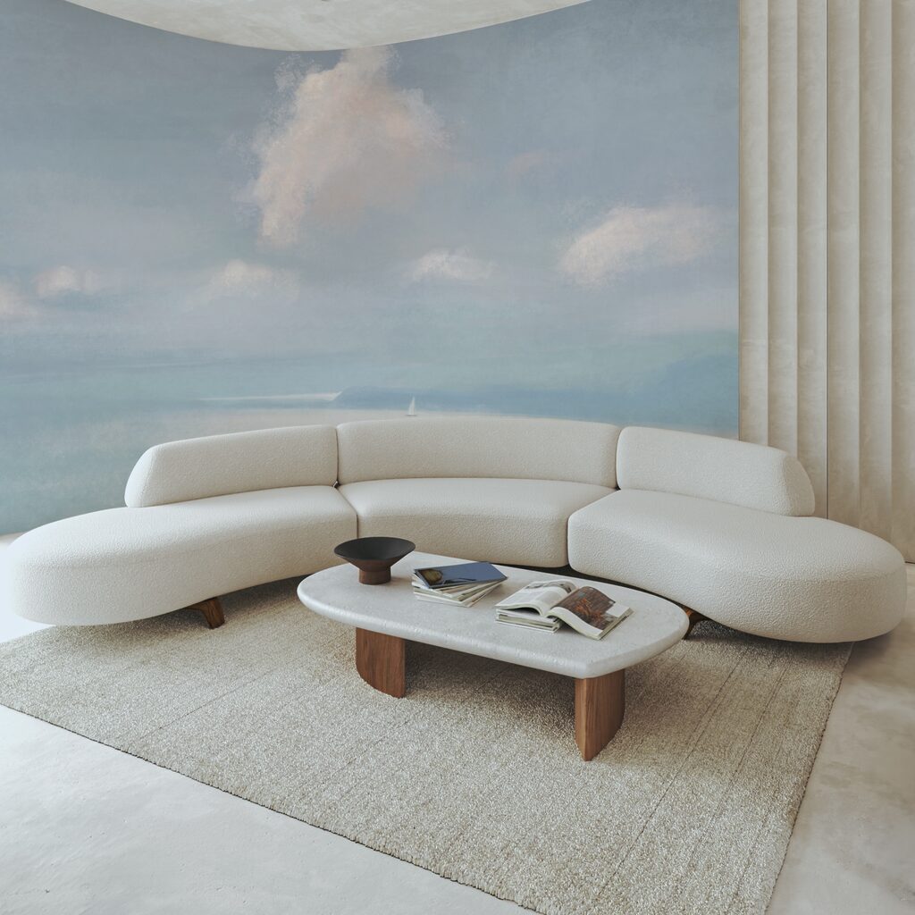 Wolk boven een zeilbootje — interieur 1