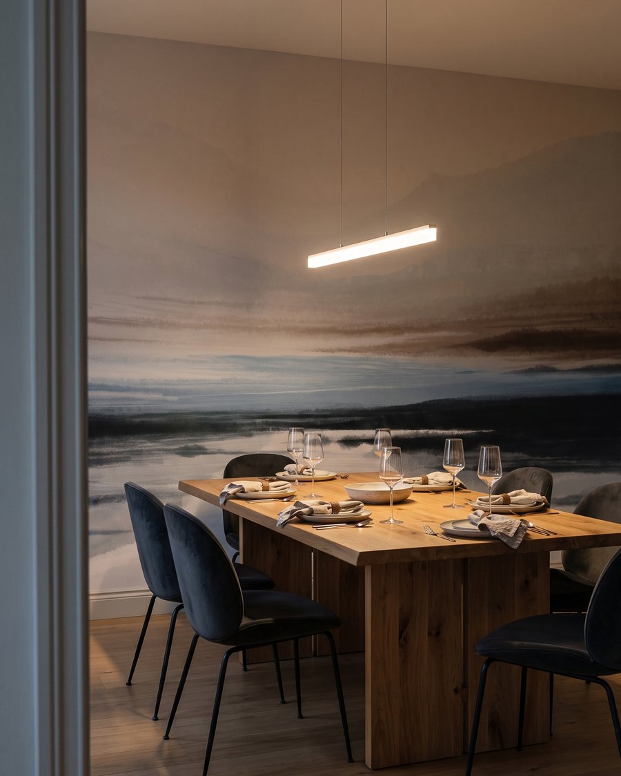 Meer in zachte streken in een interieur
