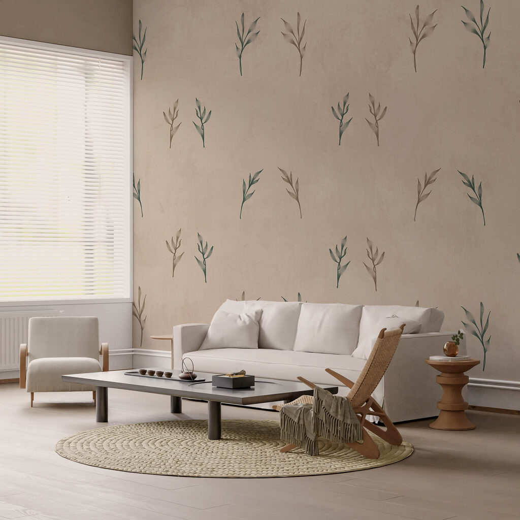 Kleine takjes op zandkleur — interieur 2