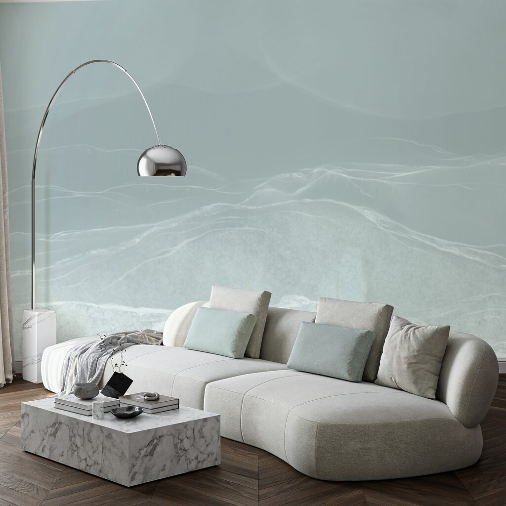 Bleke bergen in turquoise — interieur 1