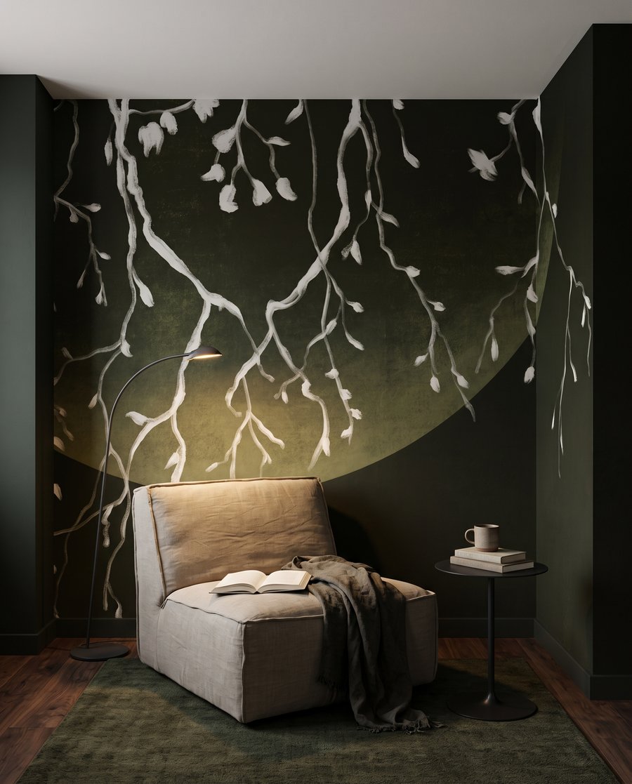 Twijgen hangen voor maanlicht — interieur 1