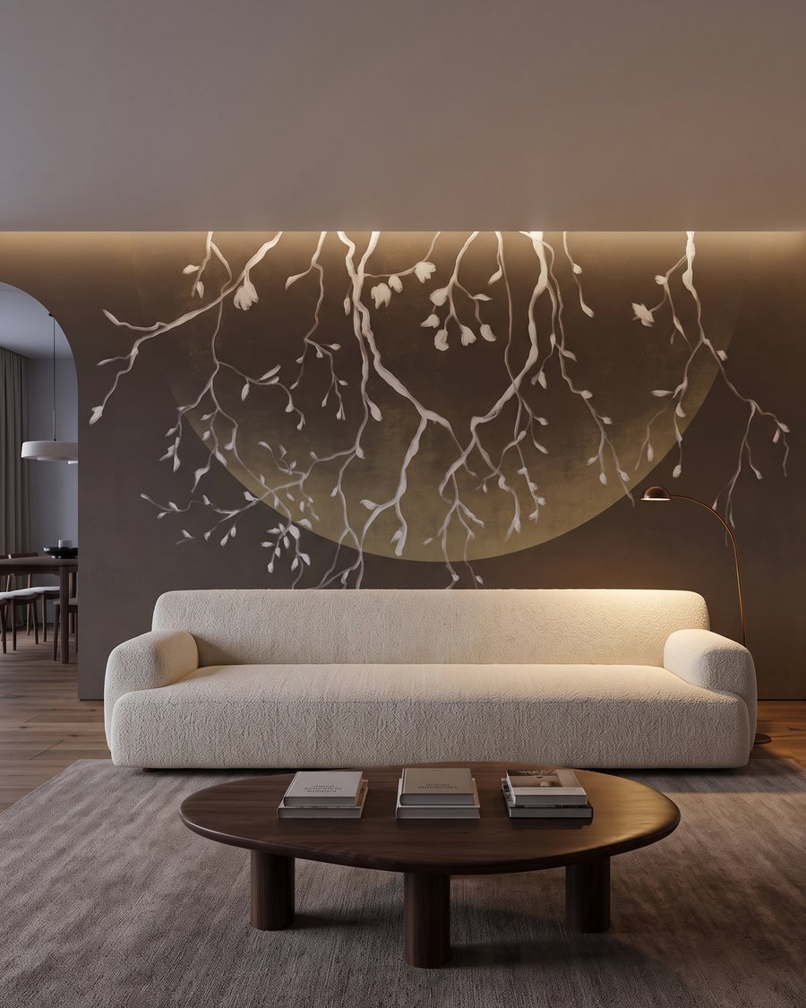 Twijgen hangen voor maanlicht — interieur 3