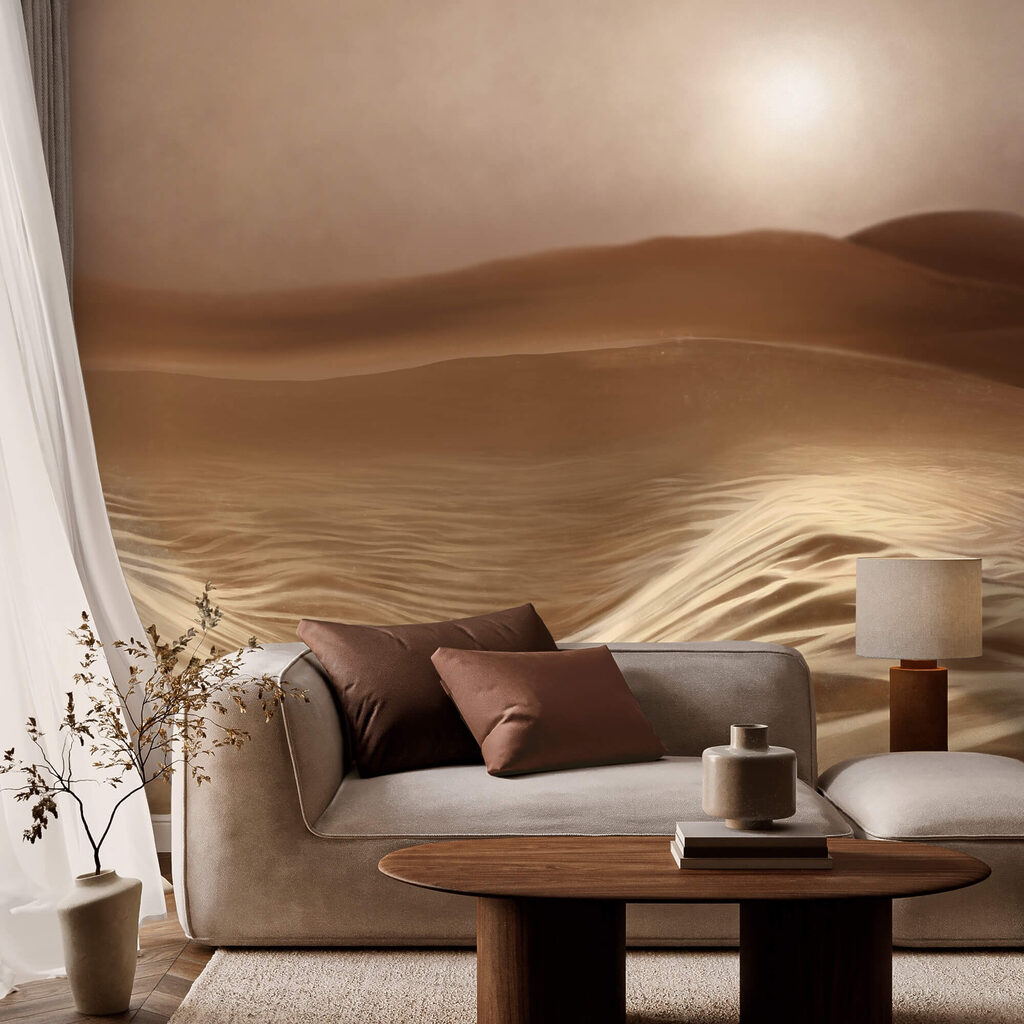 Zon verlicht golvend woestijnzand — interieur 2