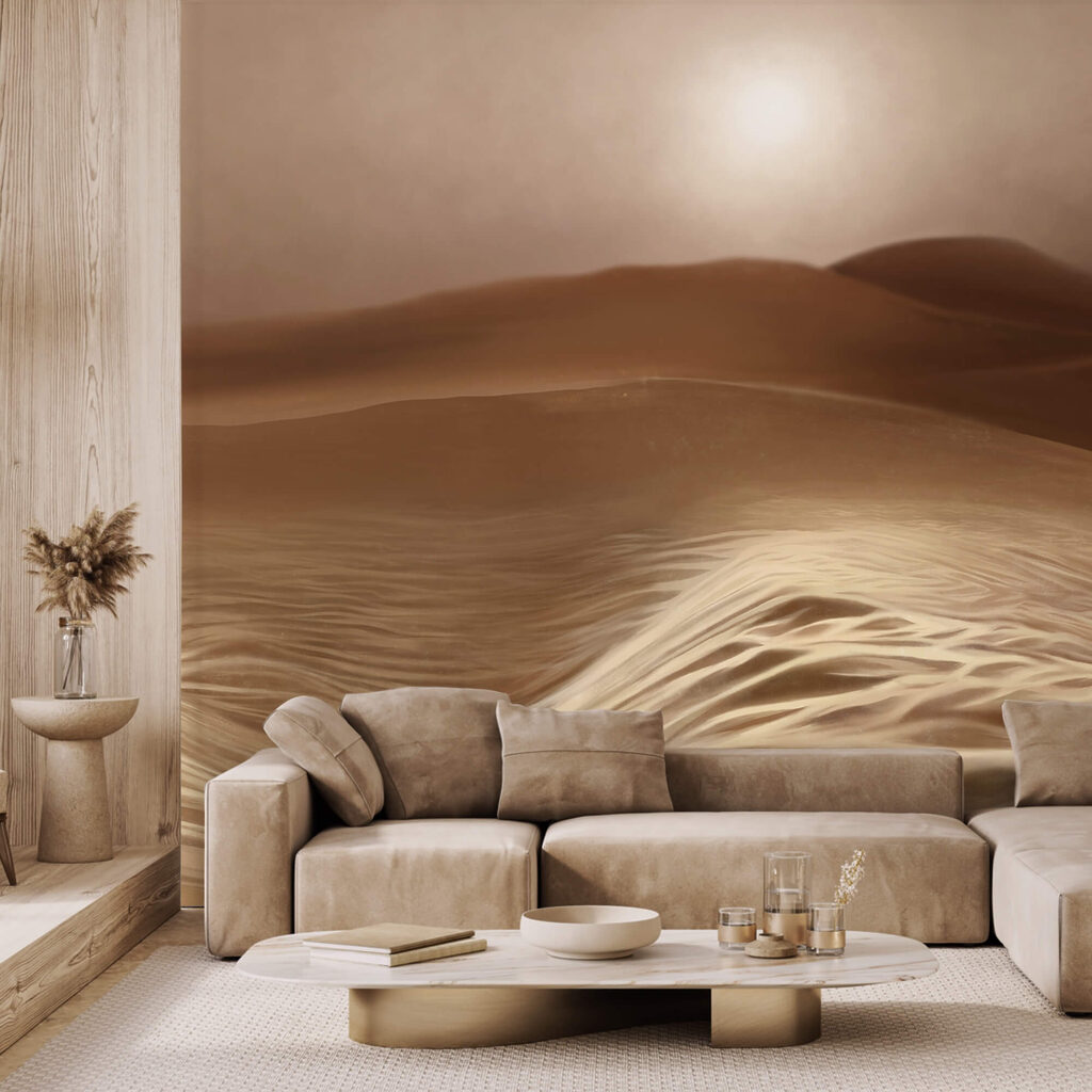 Zon verlicht golvend woestijnzand — interieur 4