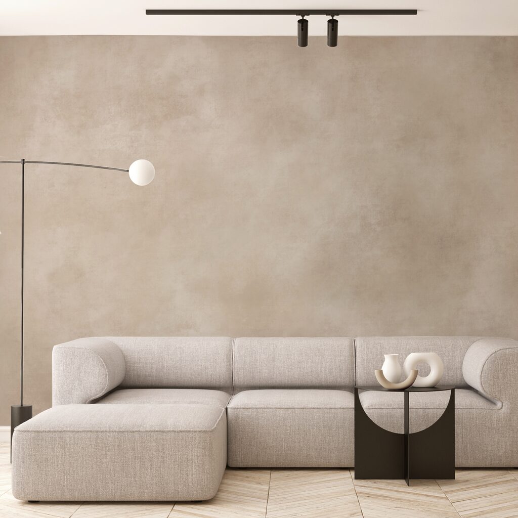 Witte achtergrond met bruine vlekken in een interieur