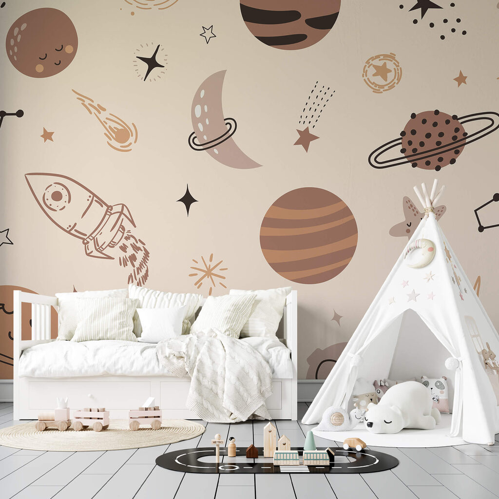 Planeten met speelse gezichten — interieur 1