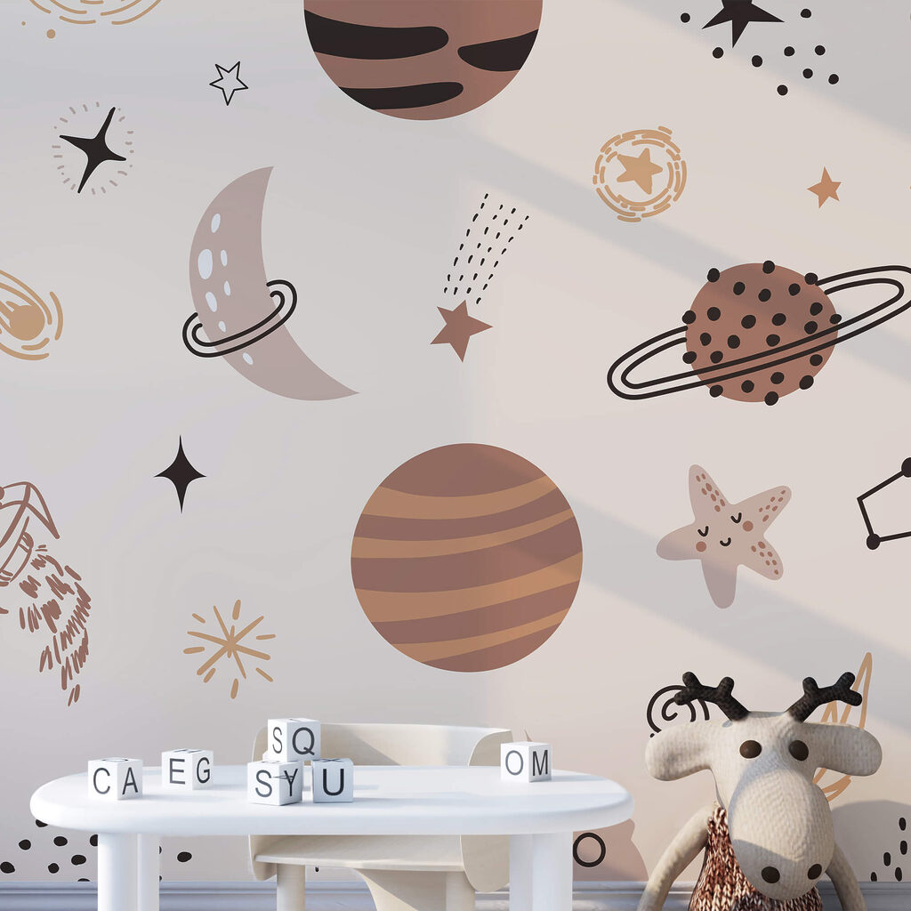 Planeten met speelse gezichten — interieur 3