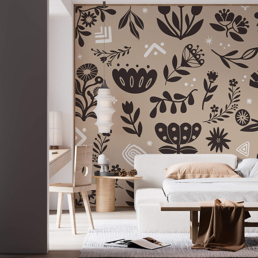 Speelse bloemen als silhouetten — interieur 2