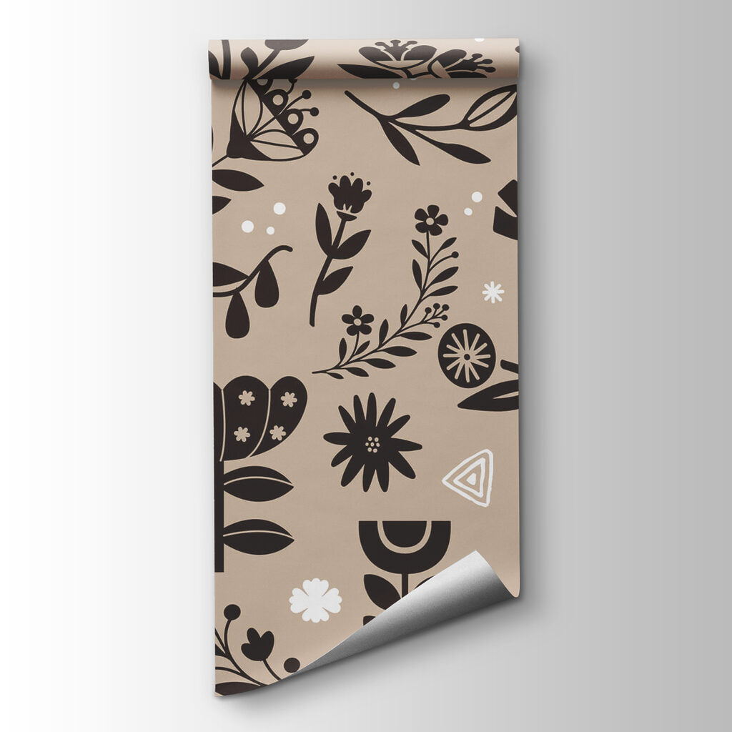 Speelse bloemen als silhouetten — productweergave