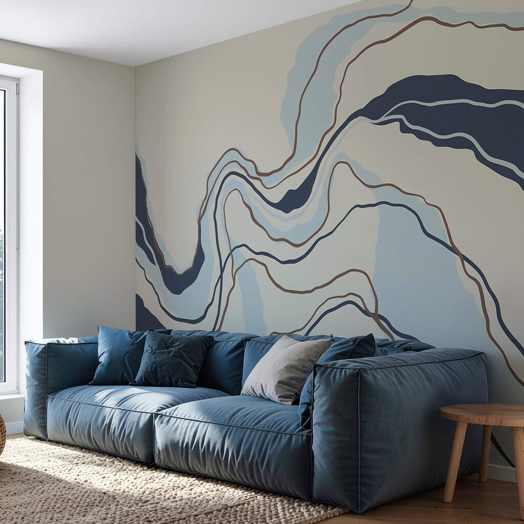 Golvende banen met randlijnen — interieur 2