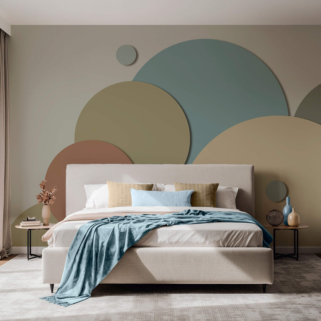 Cirkels in gedempte kleuren — interieur 2