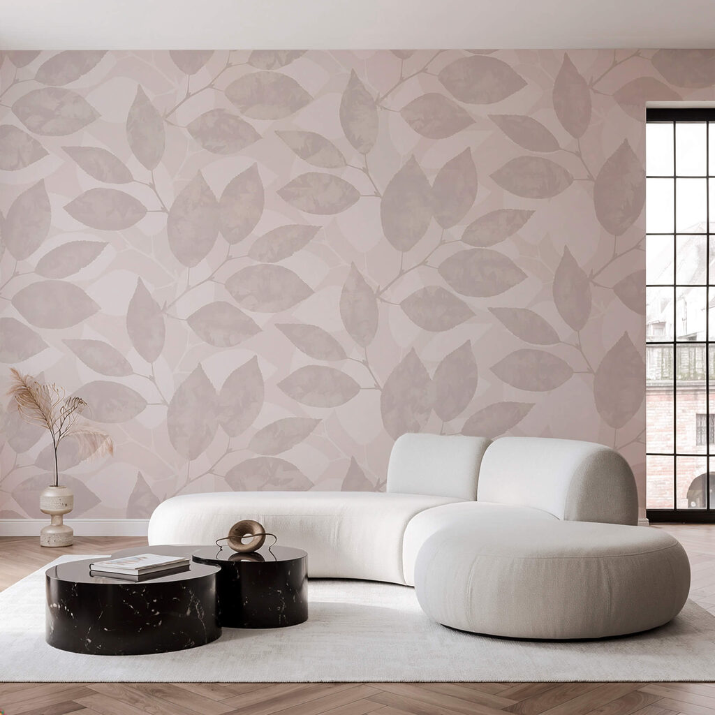 Bladparen op oudroze — interieur 1
