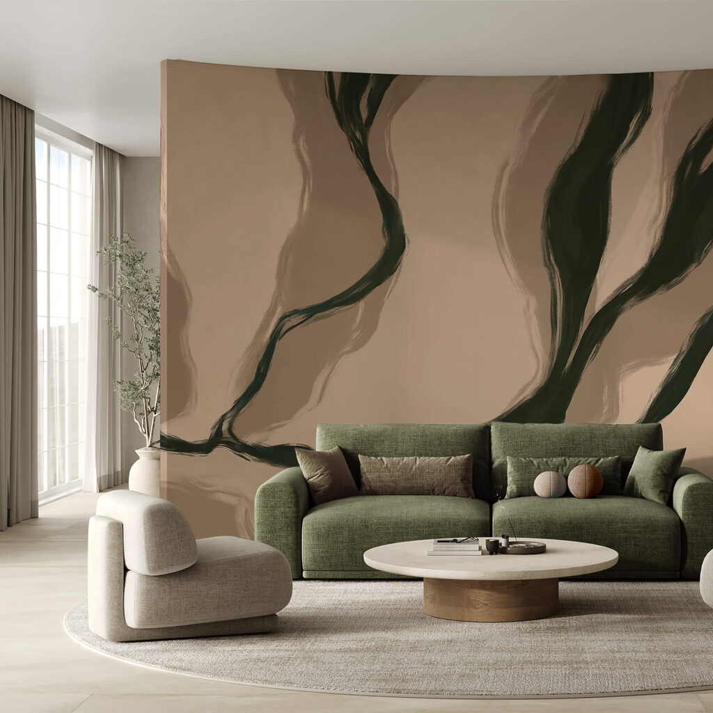 Donkere stromen door zandkleur — interieur 1
