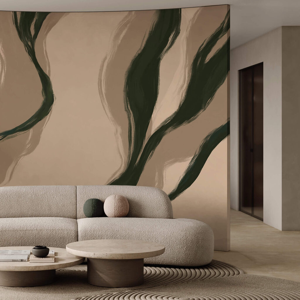 Donkere stromen door zandkleur — interieur 2