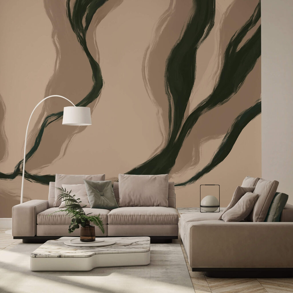 Donkere stromen door zandkleur — interieur 3