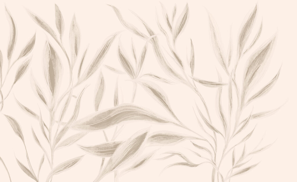Smalle blaadjes in aquarel — volledig ontwerp