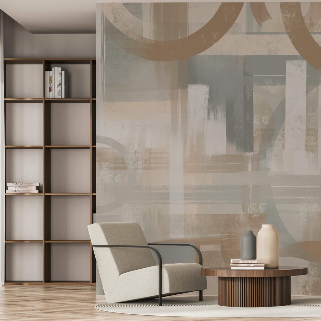 Cirkels tussen brede verfbanen — interieur 3