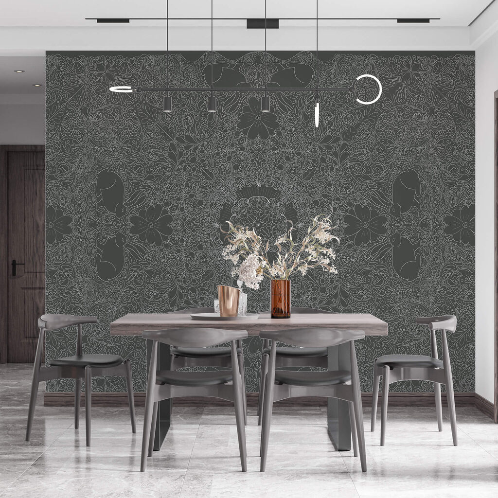 Grijs en wit patroon — interieur 2