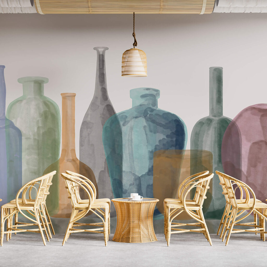 Groep glazen flessen — interieur 3