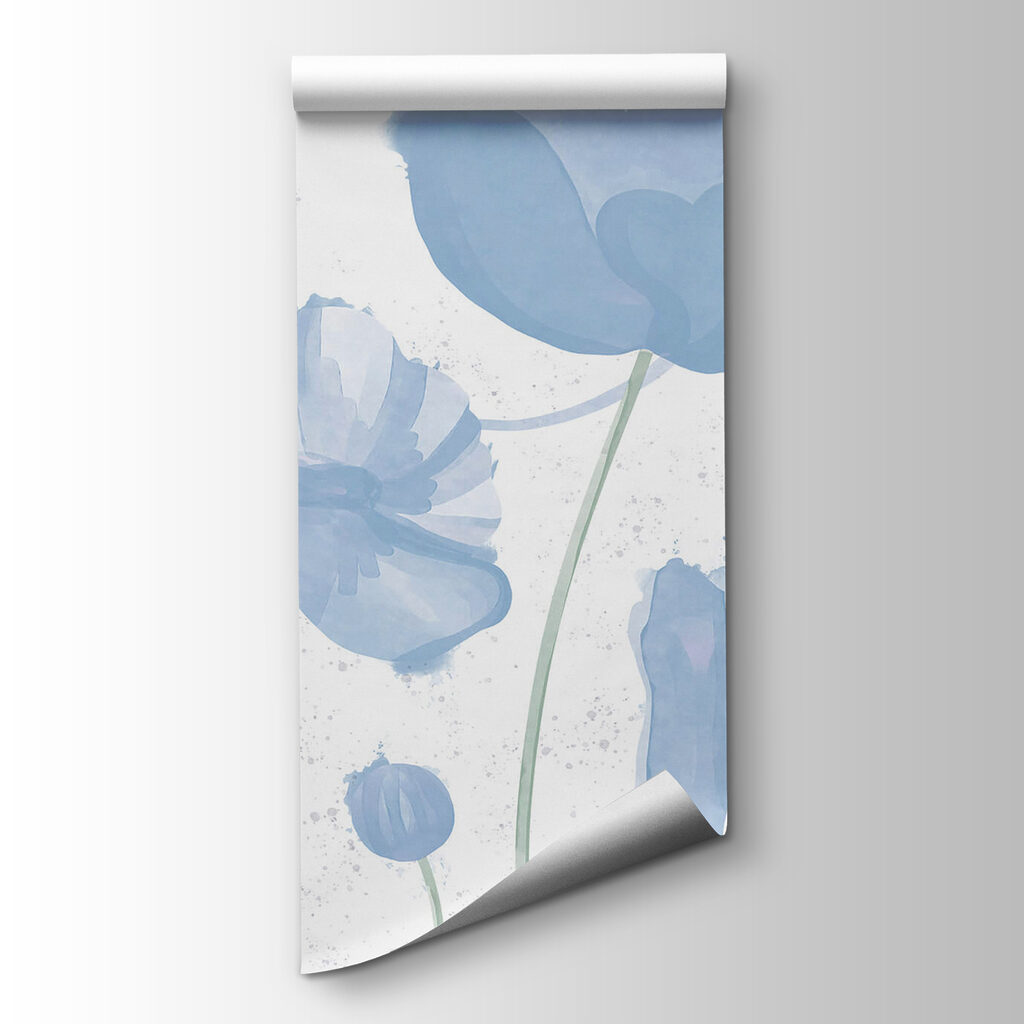 Blauwe kelken in aquarel — productweergave