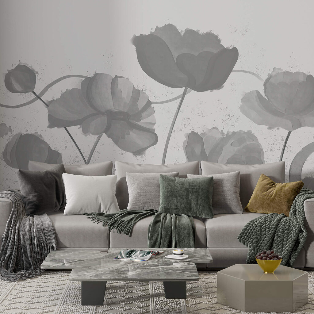 Grillige bloemen in zachte tinten — interieur 3