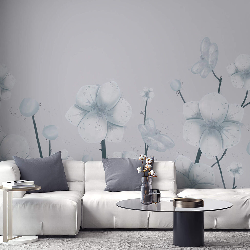 Groep witte bloemen — interieur 1