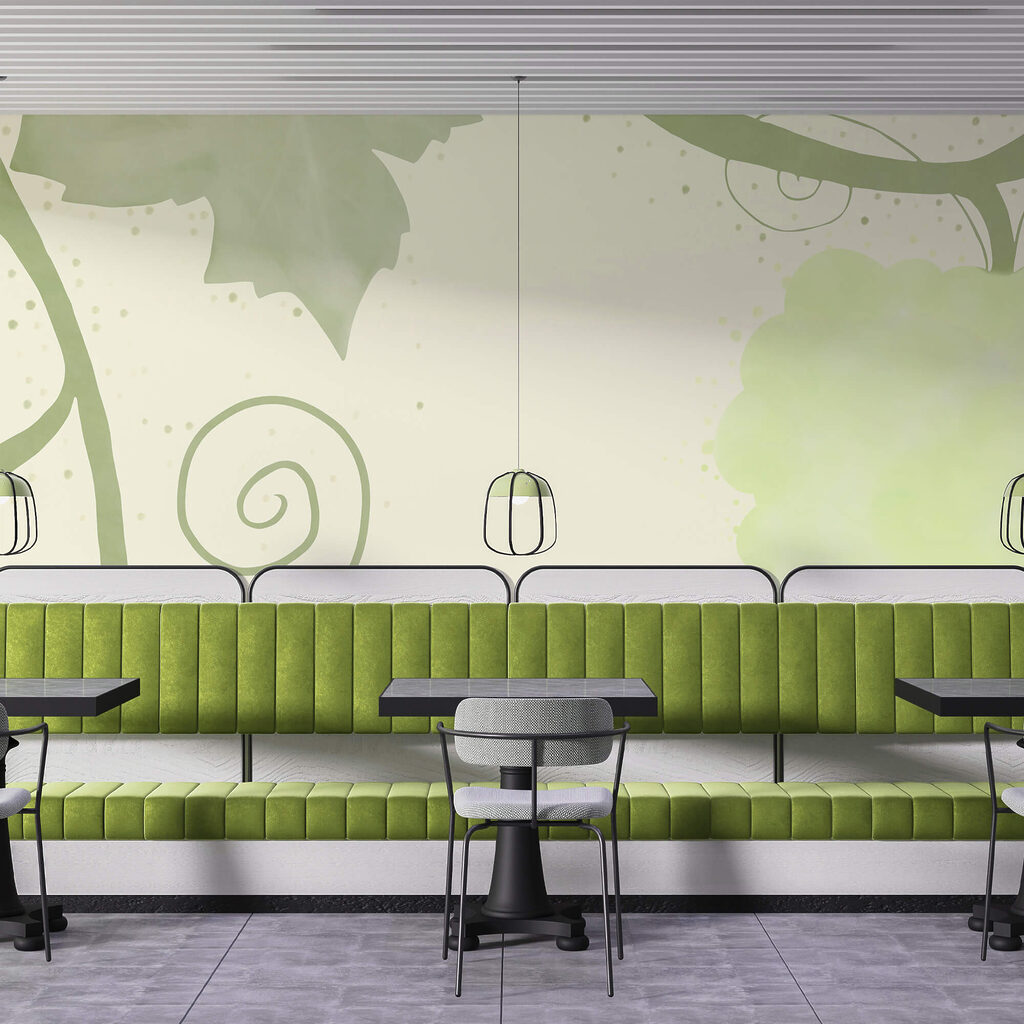 Druivenranken in lichte groentinten — interieur 3