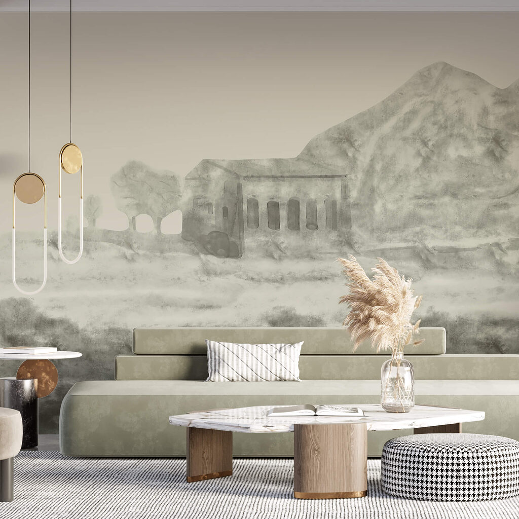 Oude boerderij in potlood — interieur 2