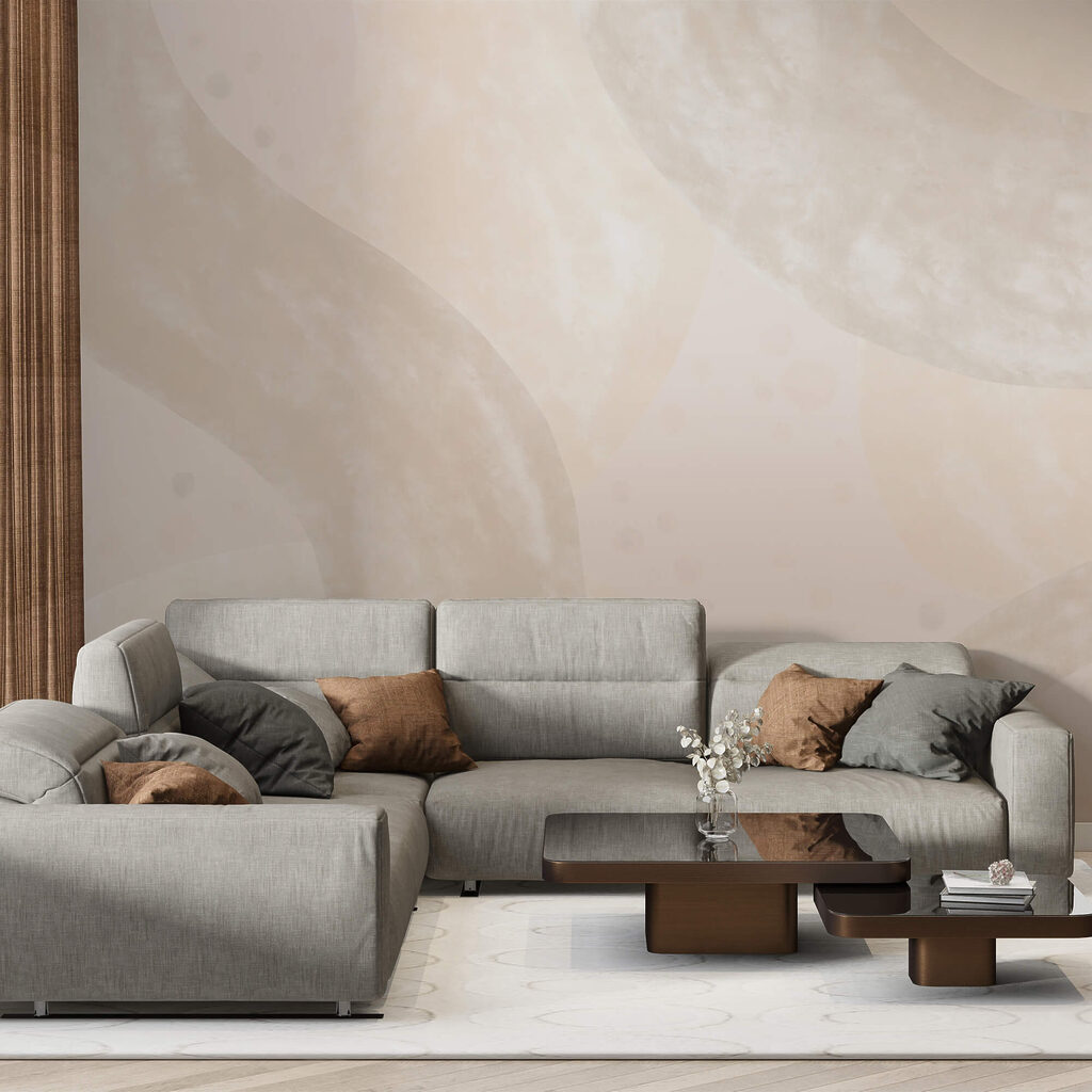 Bleke bogen over verfsluiers — interieur 3
