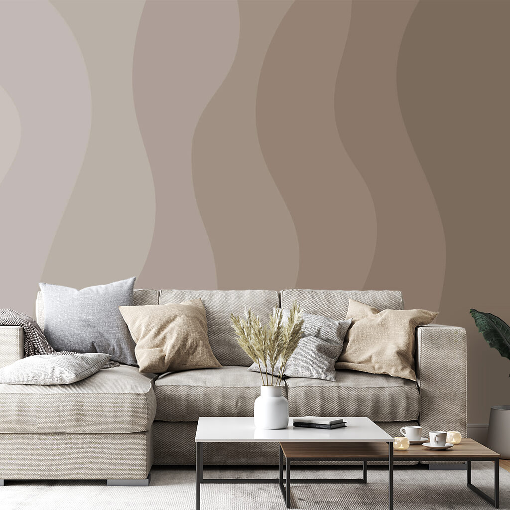 Golvende stroken in bruintinten — interieur 2