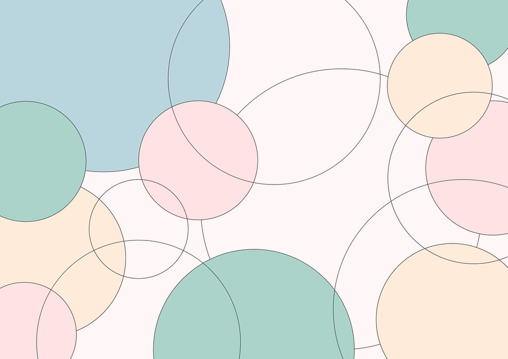 Patroon van cirkels en bladeren — volledig ontwerp