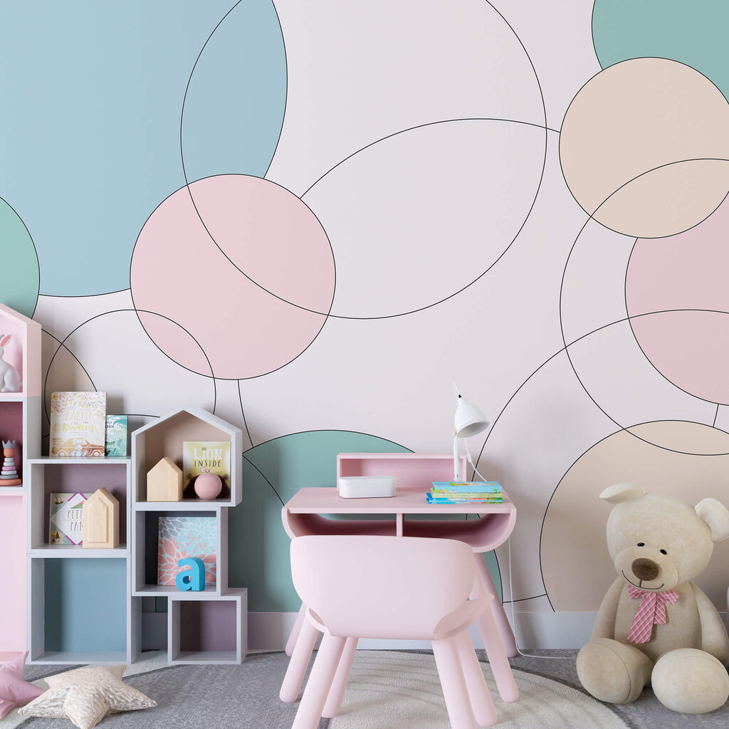 Patroon van cirkels en bladeren — interieur 2