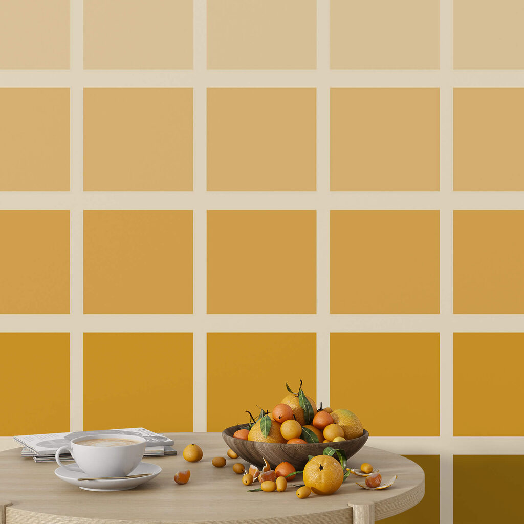 Vierkanten van geel licht — interieur 2