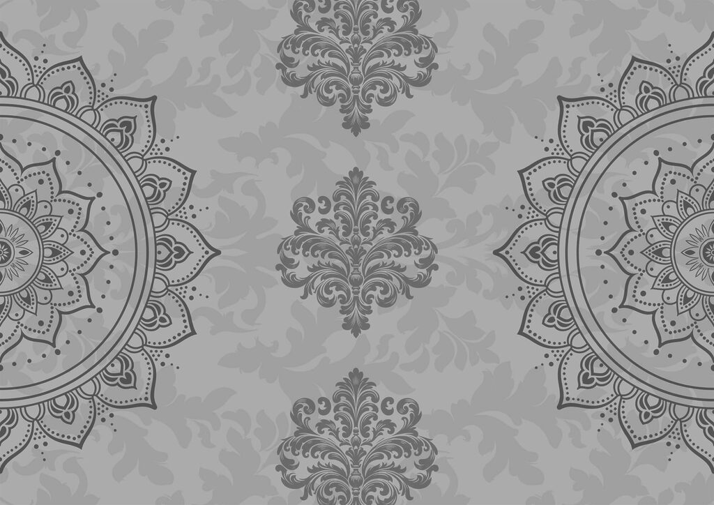 Ornamenten in fijn grijs — volledig ontwerp