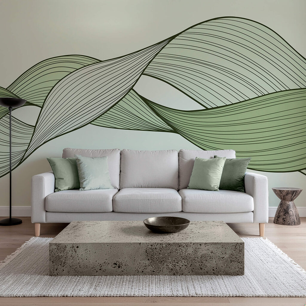 Gevlochten golven in lijnwerk — interieur 2